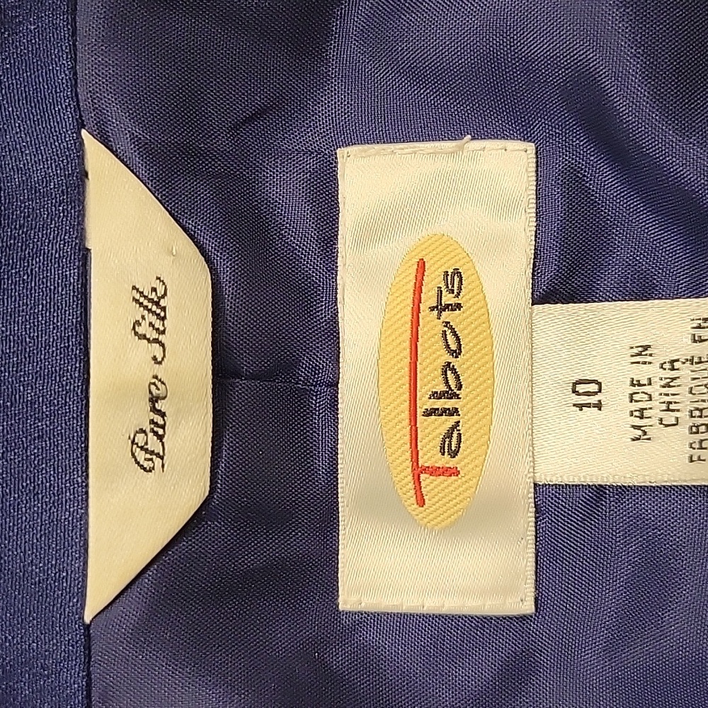 Talbots Royal Blue Women's Silk Blazer - Picture 6 of 6